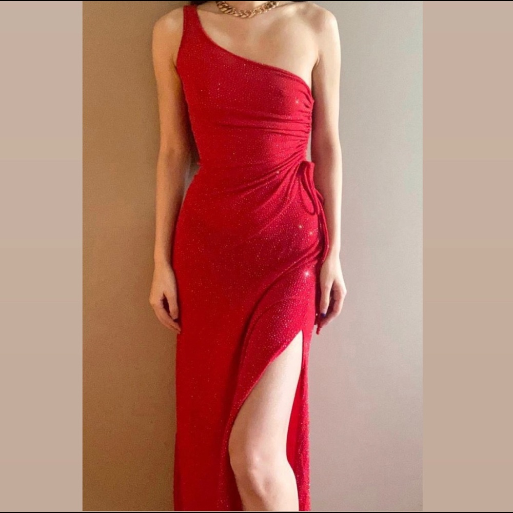 US4 Red Vintage 90s Dress